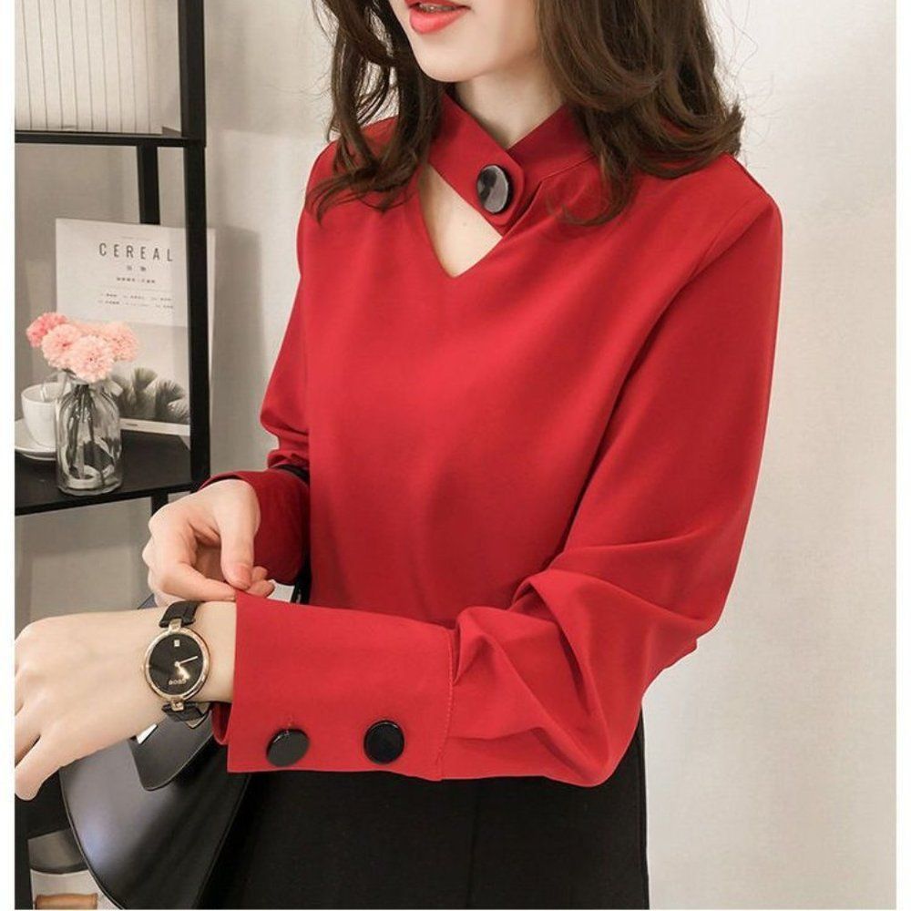 Red Fashion Blouse NWT